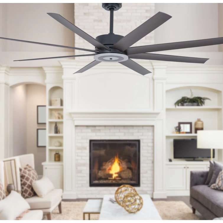 Carlinda 65'' Suhayl 8 - Blade LED Ceiling Fan with Remote Control and Light Kit Included