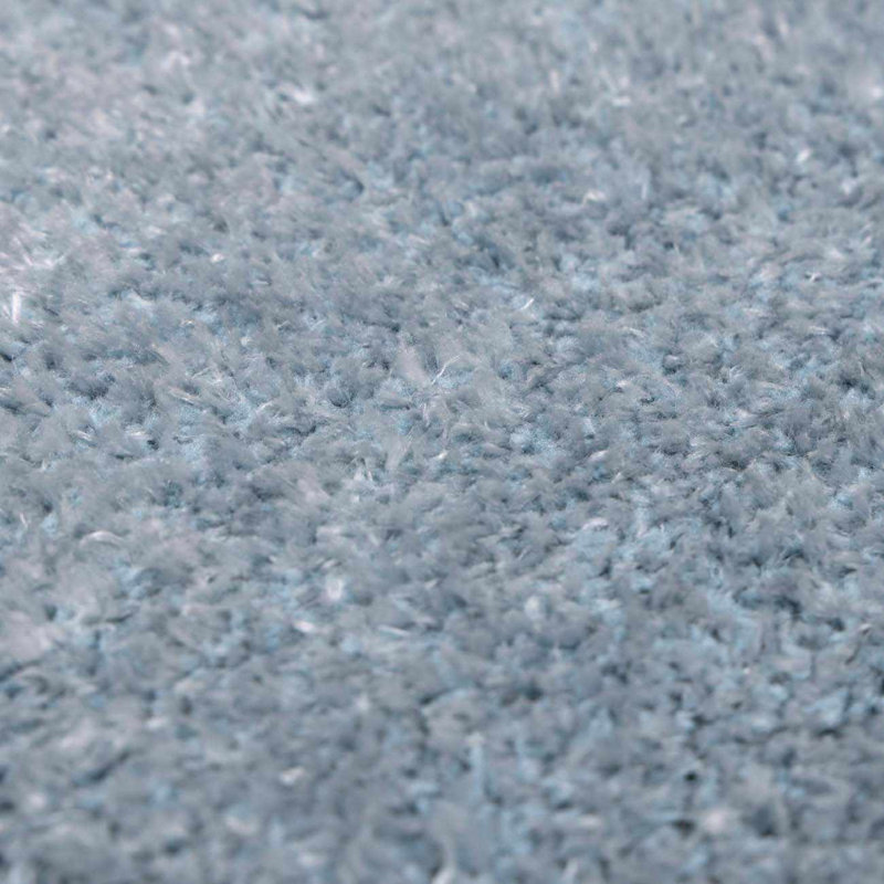 Performance Blue Plush Pile Area Rug, Rectangle 9'3" x 12'
