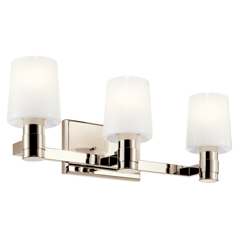 Éclairage pour meuble-lavabo 3 lumières Keison, Nickel poli