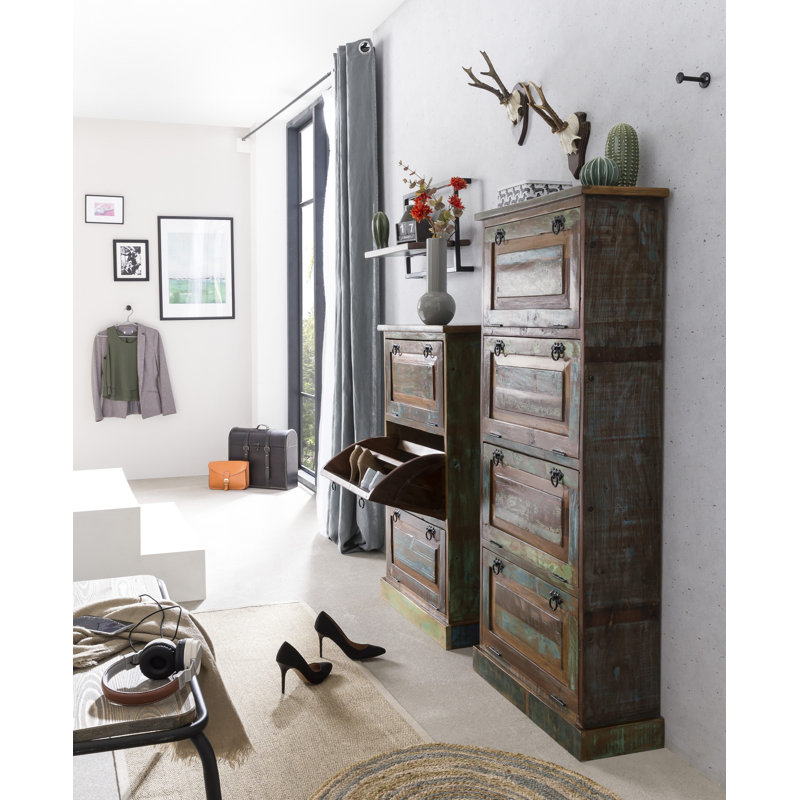 Valeri 20 Pair Solid Wood Shoe Storage Cabinet