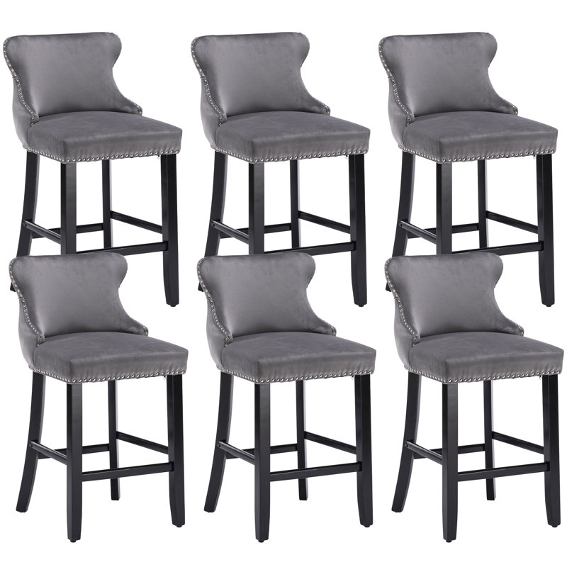 Tabouret de bar 26,7 po, gris