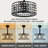 18" 5-Blade Crystal Caged Ceiling Fan with Light | Remote Control, Dimmable Modern Black Chandelier Fan for Bedroom, Dining Room & Living Room (E14 Base)