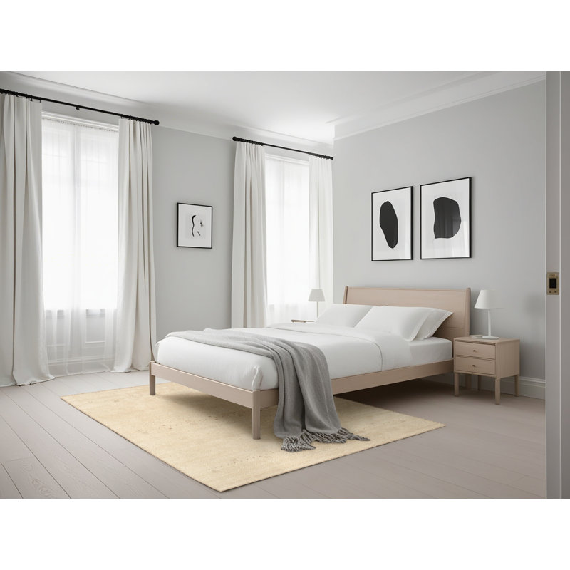 Surface beige contemporaine tapis, Rectangle 5 pi x 7 pi