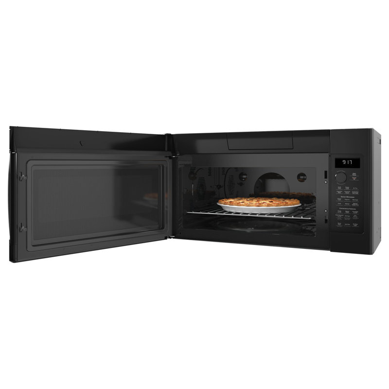 GE Profile 1.7 Cu. Ft. Convection Over-The-Range Microwave Oven, Black