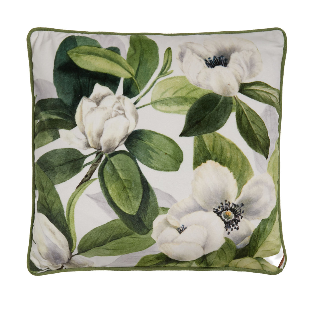 Ariah Floral Teal Square Cushion Cover