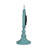 Analog Metal Mechanical Tabletop Clock in Teal