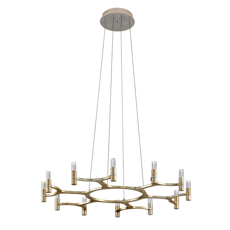 Nexus 12-Light Unique Wagon Wheel LED Chandelier