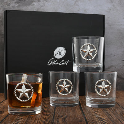 Arthur Court Designs 4 - Piece Western Star Whiskey Glassware Set