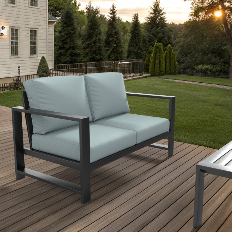 Causeuse d'extérieur Oltjana avec coussins Sunbrella®, Rosée du bonheur