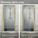34-35.5 in. W x 72 in. H Pivot Swing Frameless Shower Door with Clear SGCC Tempered Glass