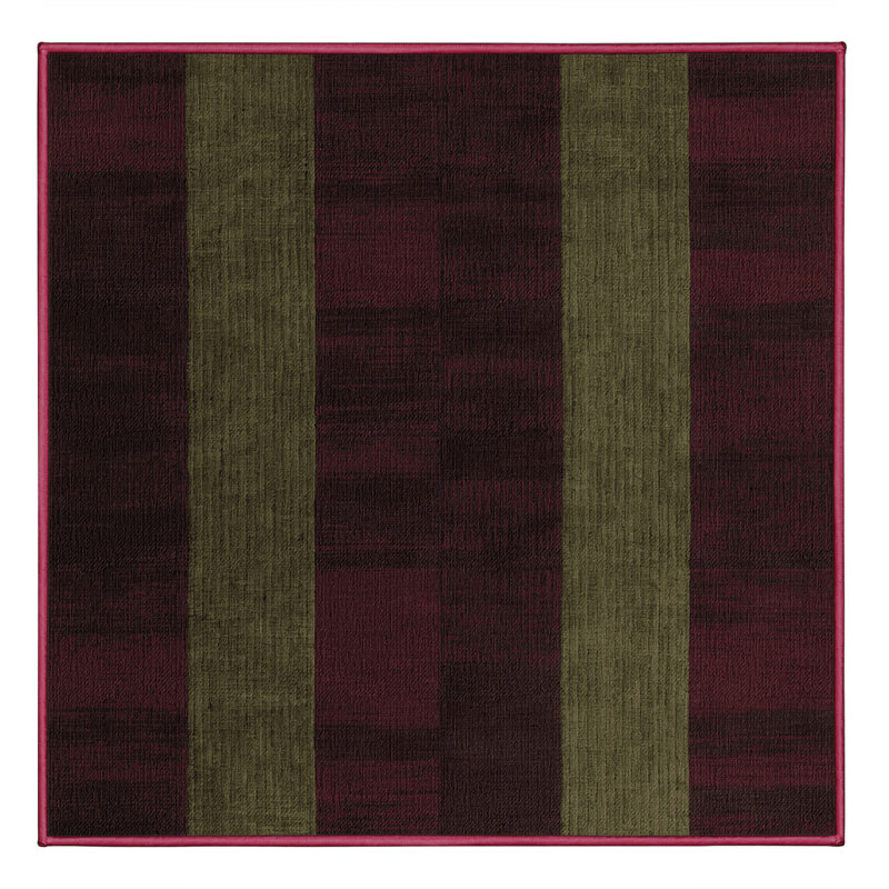 Tapis brun à carreaux lavable à la machine, Carré 3 pi