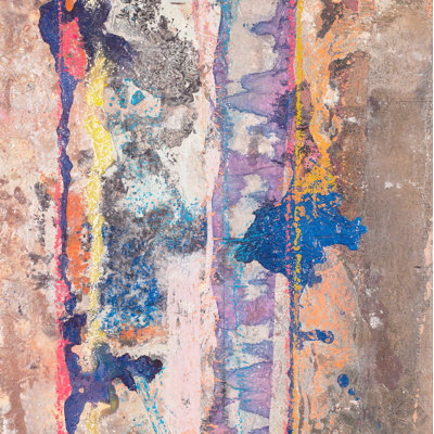 «Différents coups II», peinture sur toile à cadre flottant