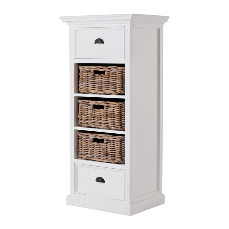 Armoire de rangement 52 po à deux tiroirs avec paniers