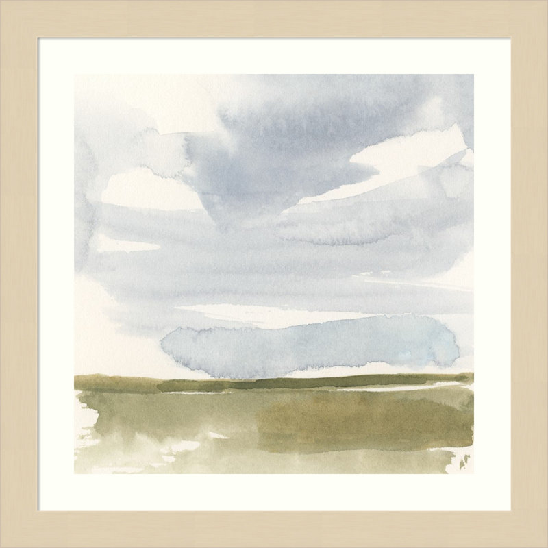 " Open Field Sketch I ", 13.17" H x 13.17" W x 0.88" D, Brown