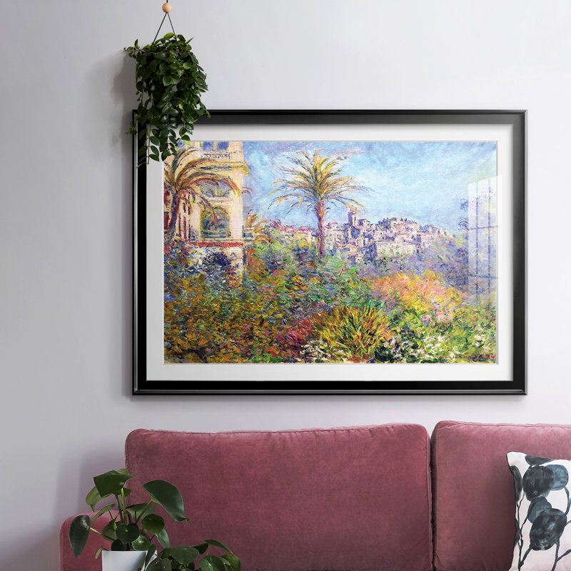 " Villas At Bordighera 03, 1884 ", 27" H x 39" W x 1.5" D, Black