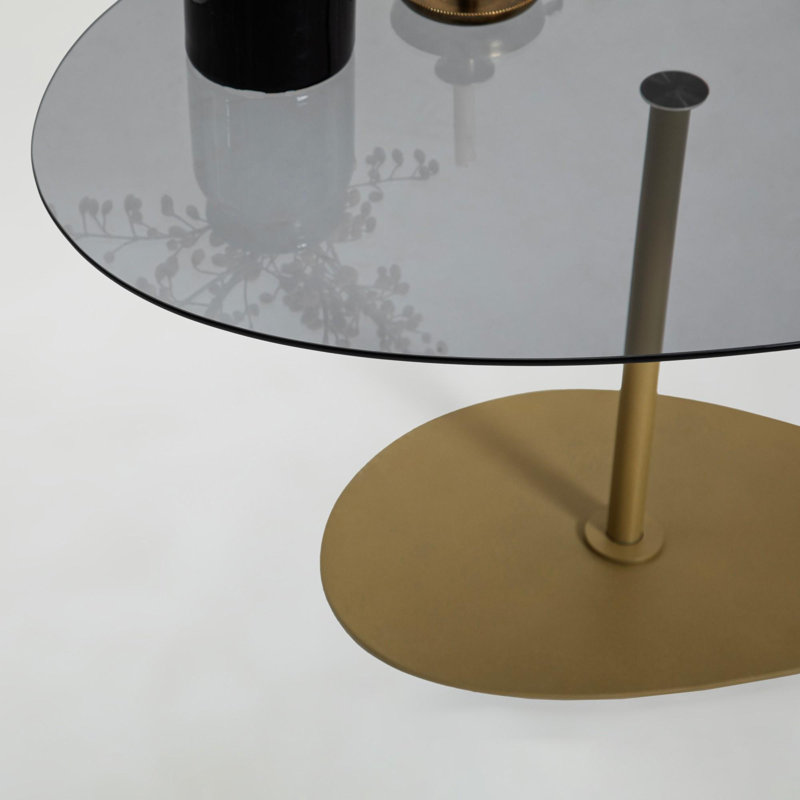 Glorias Coffee Table, Dark Grey, Gold