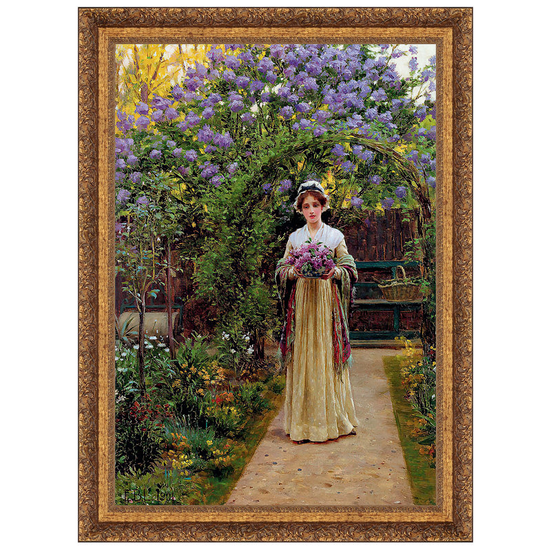 "Lilas" par Edmund Blair Leighton sur toile, H 17 po x l 14 po