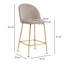 Upholstered Counter Stool with Metal Frame-1716940887