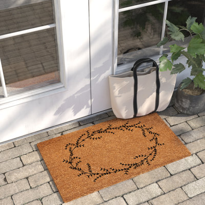 Dallary Leaf Vine Non-Slip Indoor Outdoor No Print Doormat