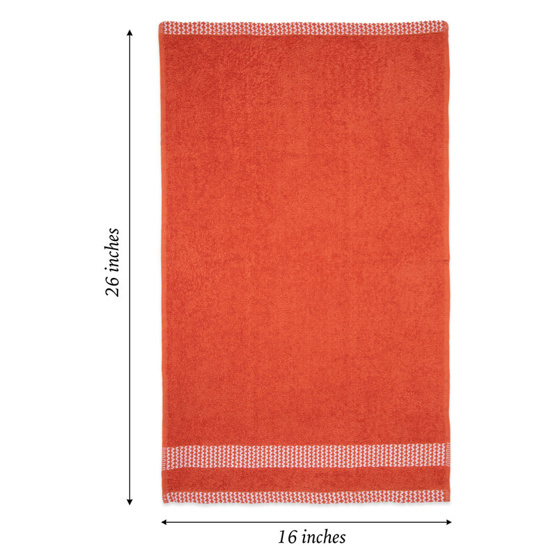 Cotton Stripe Jacquard Tea Towel Kitchen Towel, Cinnamon/White