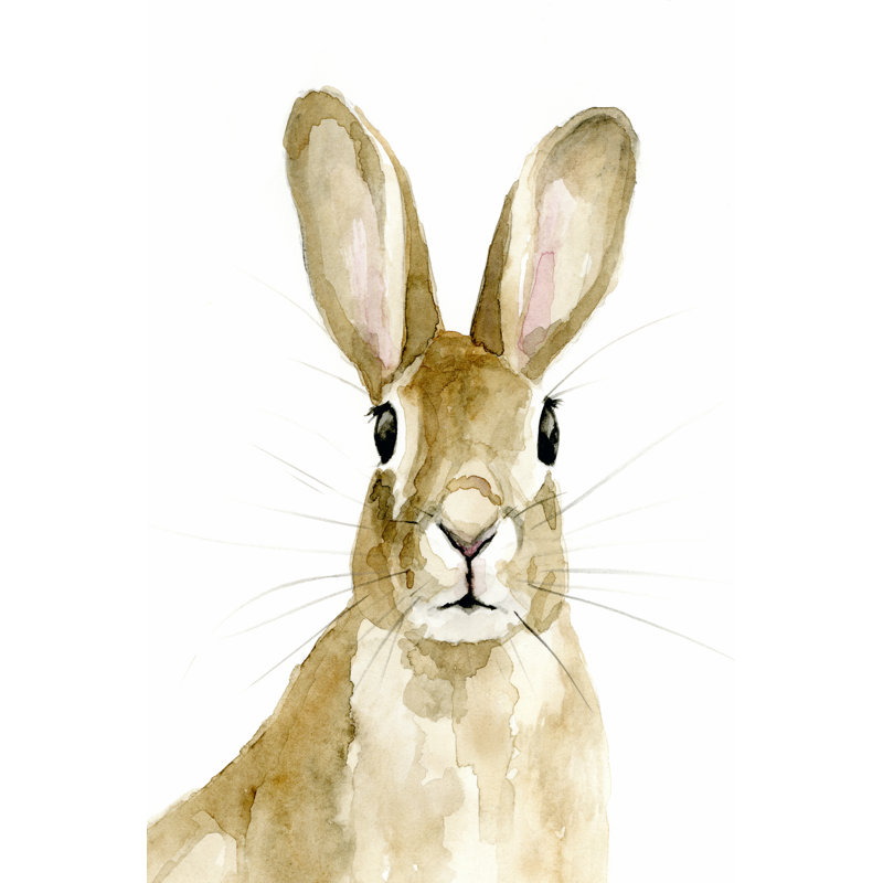 «Bunn I» par Victoria Barnes - peinture sur toile tendue, H 30 po x l 20 po