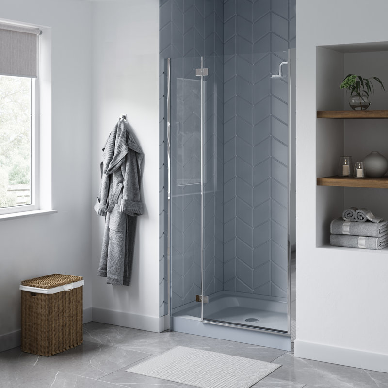 Voltaire 36" x 36" Single-Threshold, Center Drain, Shower Base, Gray