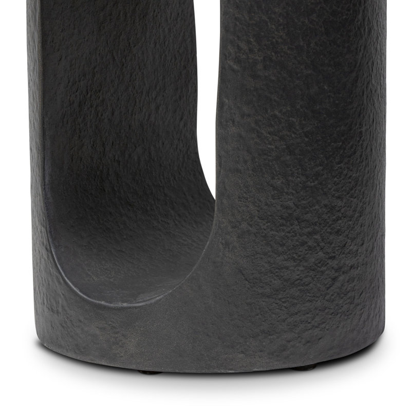 Samson End Table, Distressed Graphite Concrete