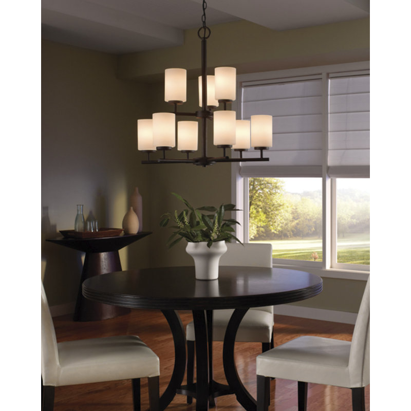 Oslo Nine Light Chandelier from Generation Lighting , No, Midnight Black