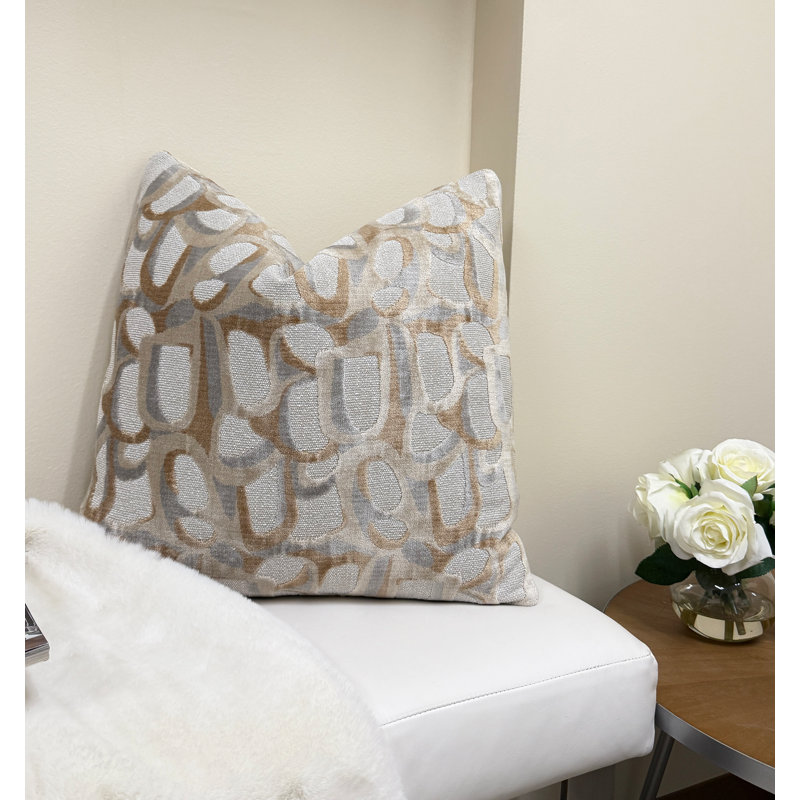 Housse de coussin Grotto, H 20 po x l 20 po, Beige