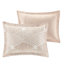 Ensemble d'édredon en jacquard de coton rosé-121108016
