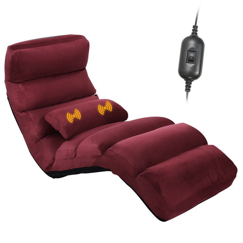 Ebern Designs Adjustable Rocker Game Chair, Burgundy