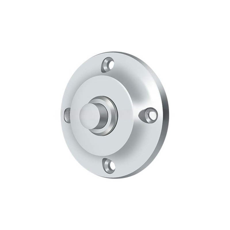 Clochette ronde contemporaine en chrome poli, Chrome poli