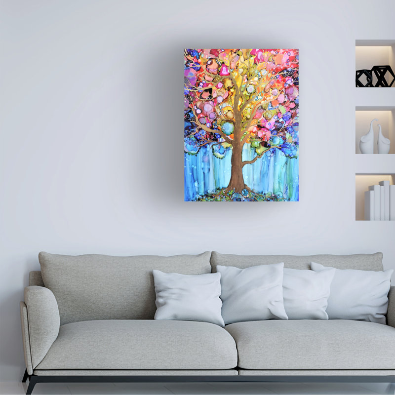 Sylvie Demers Abstract Floral Tree Canvas Art in Multicolor