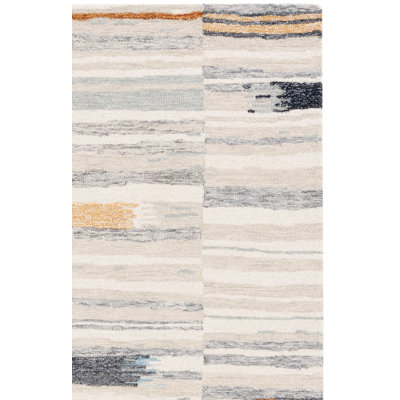 Tapis abstrait en laine / coton touffeté à la main Kuljis