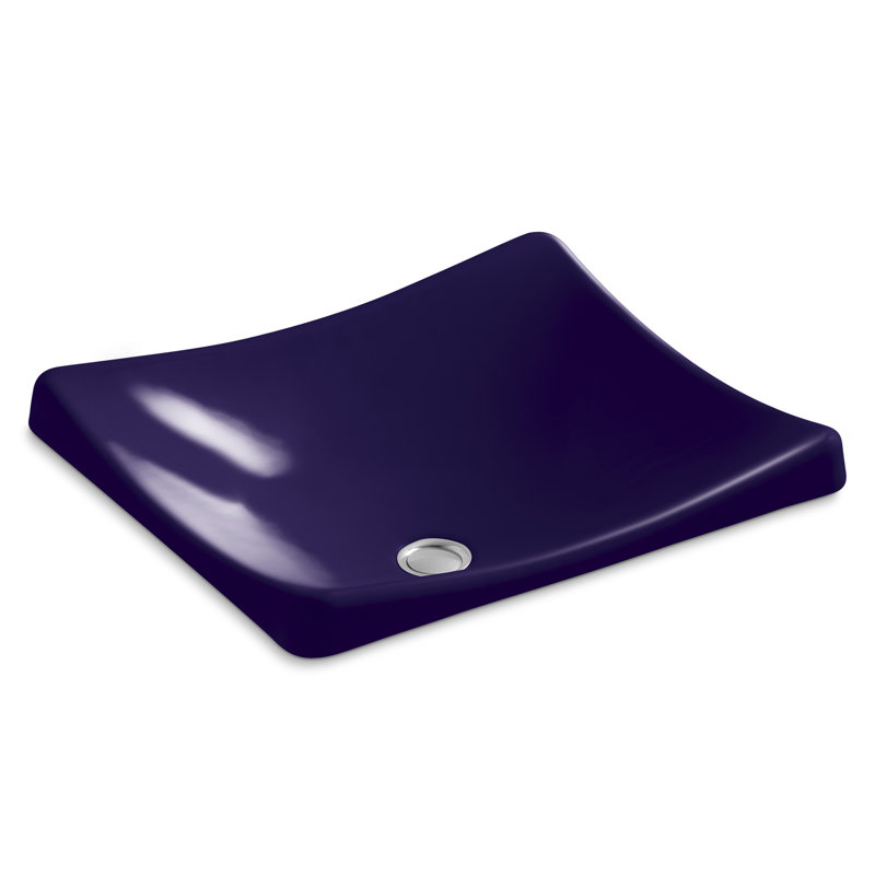 DemiLav Metal Specialty Vessel Bathroom Sink, Cobalt fer