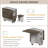 Foldable Expandable Dining Table Set for 4 People