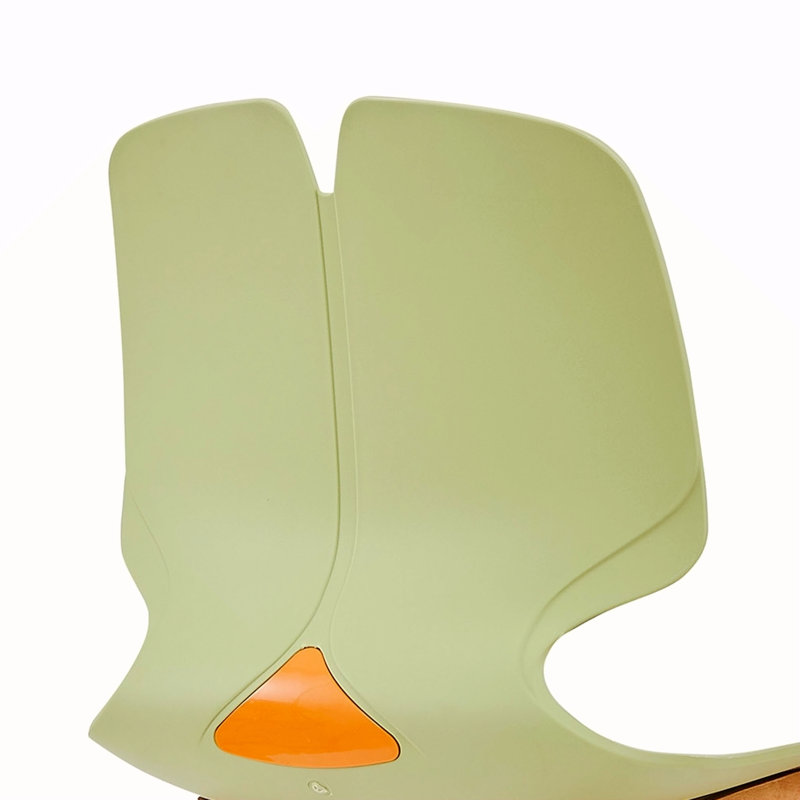 Ensemble de 4 chaises de bureau modernes empilées en polypropylène vert et gris avec capacité de charge de 180 kg, Vert