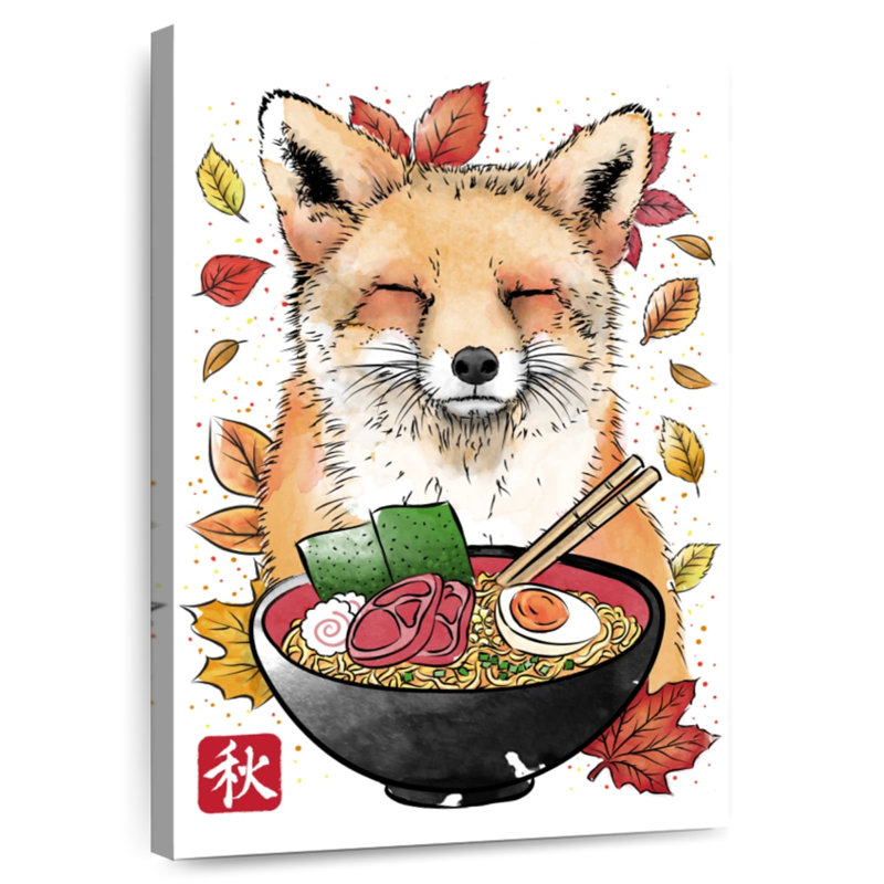 Brampt Fox Leaves And Ramen, 24" H x 16" W