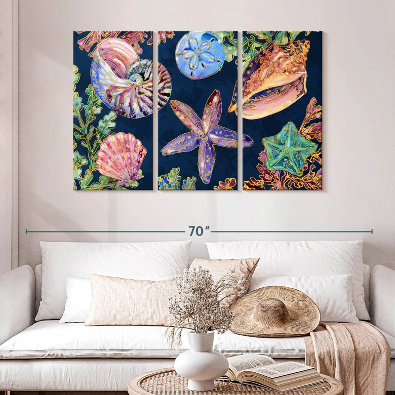 Aletra Spectrum Shells Horizontal, 32" H x 50" W