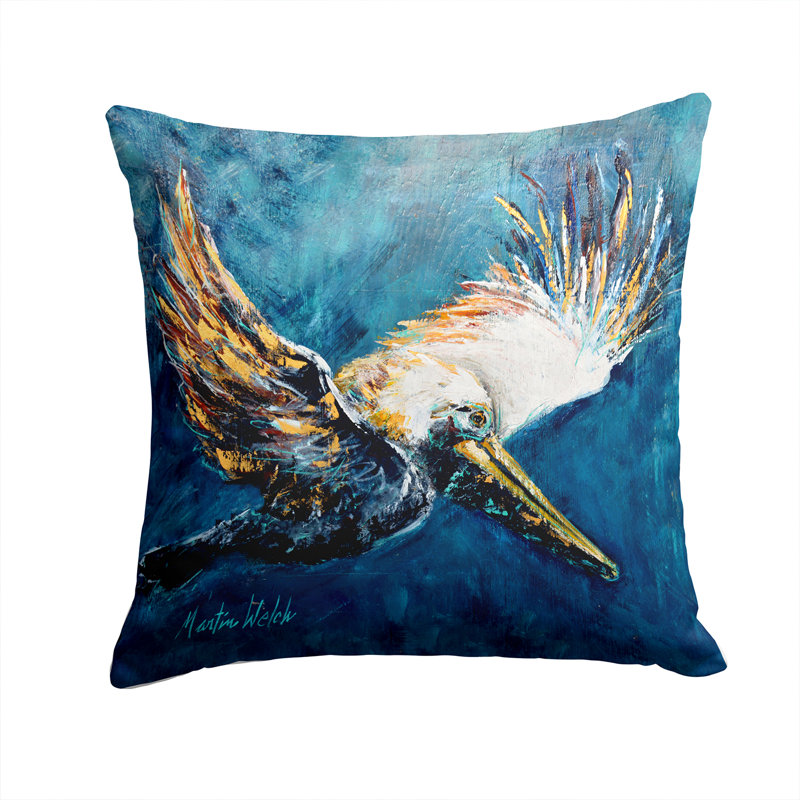 Coussin décoratif intérieur / extérieur Pelican Go for It, H 14 po x l 14 po x P 4 po