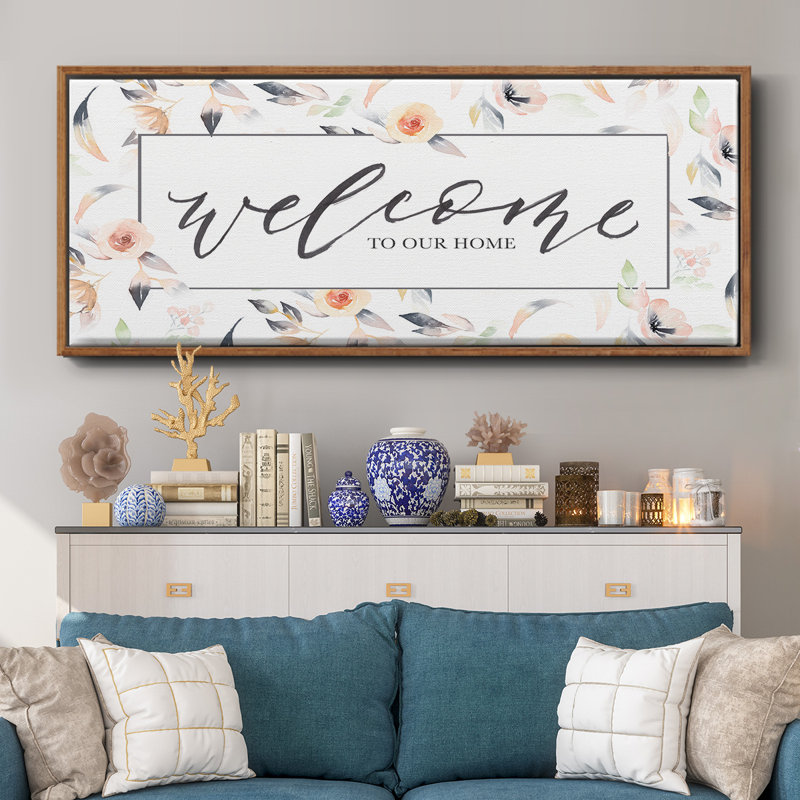Welcome to Our Home - Toile encadrée, H 12 po x l 30 po