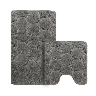 3D Effect Supersoft High Density Anti Slip Cobla Bath Mat Set