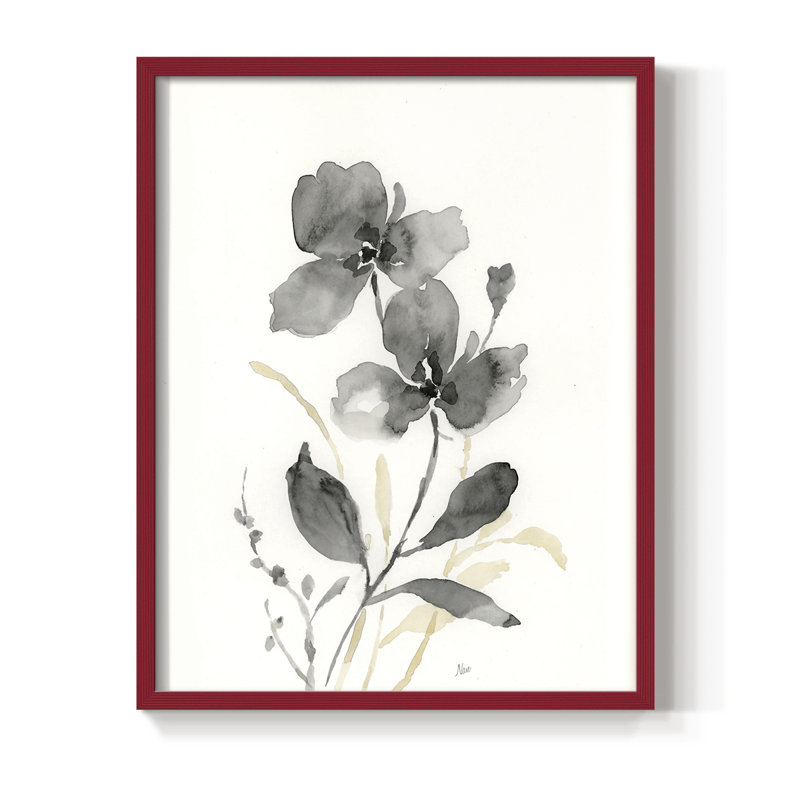 «Elegant Silhouette II», reproduction encadrée - bois massif, H 30 po x l 24 po, Rouge
