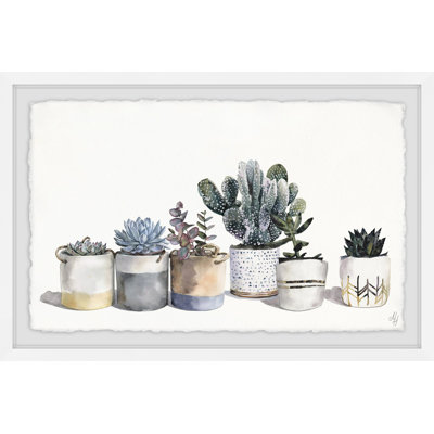 " Pots Of Pricklies " by Marmont Hill Painting Print
