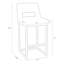 26" Upholstered Counter Barstool With Low Back And Metal Frame Modern Kitchen Island Seating-1176778009