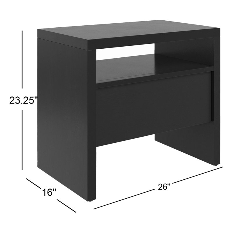 Table de chevet 26 po Sedona, Noir