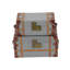 Ensemble de 2 boîtes décoratives en bois / tissu Alfredson