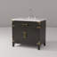 Meuble-lavabo simple avec comptoir en quartz