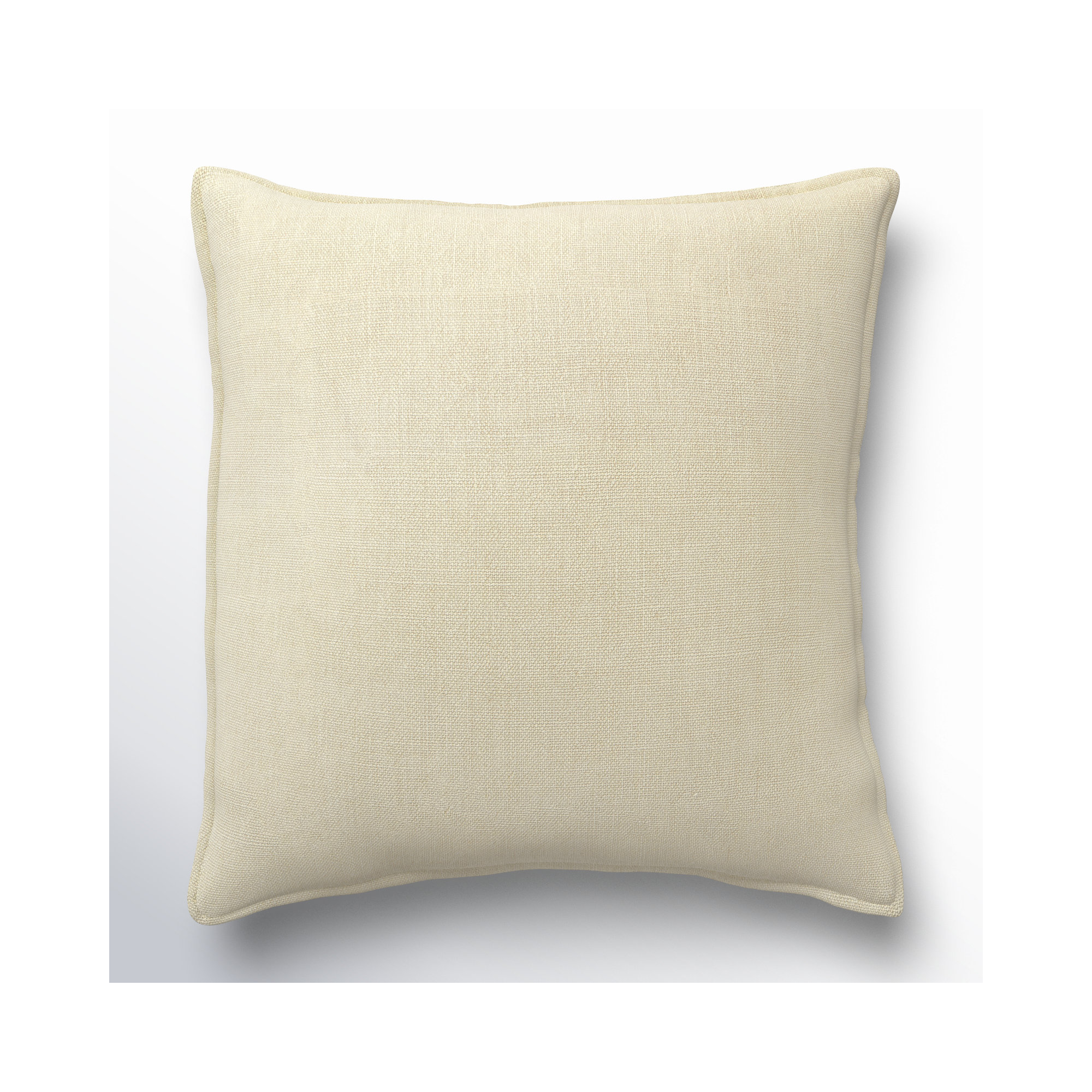 Burbank Linen Throw Pillow, Polyester/Polyfill, 22" x 22", Cream