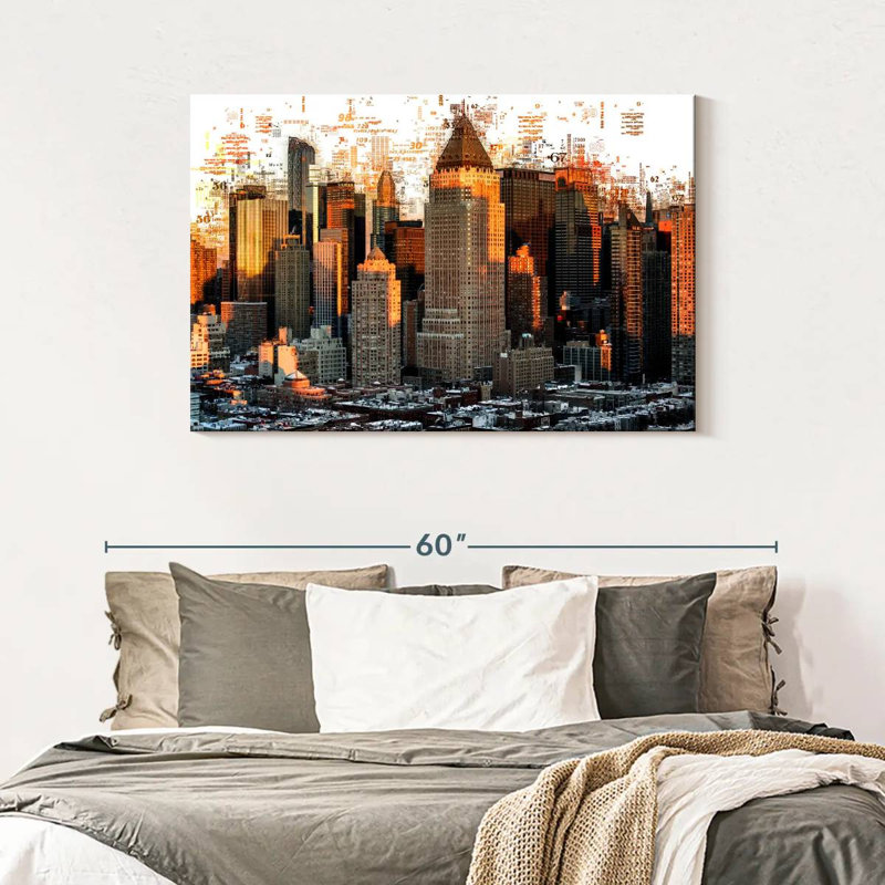 Sireci New York Buildings Abstract, 30" H x 45" W
